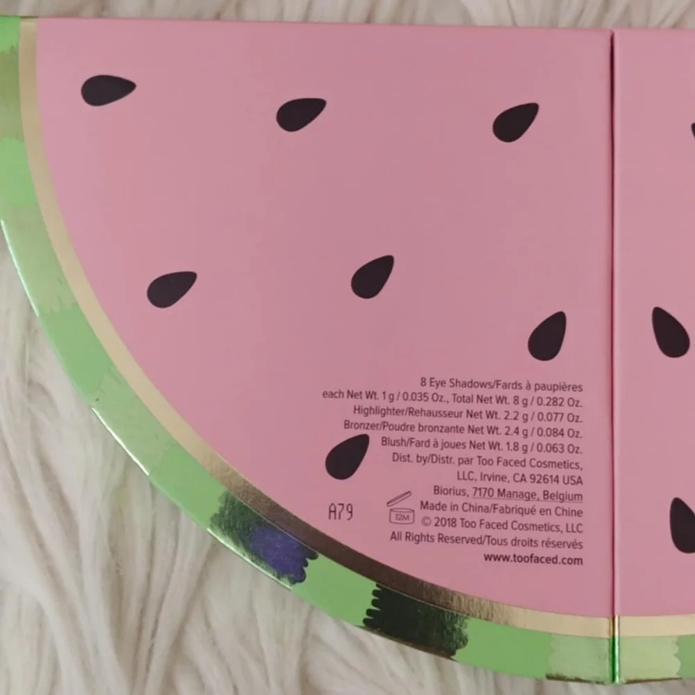 🍉FIRM! NWT TOO FACED WATERMELON SLICE EYESHADOW PALETTE